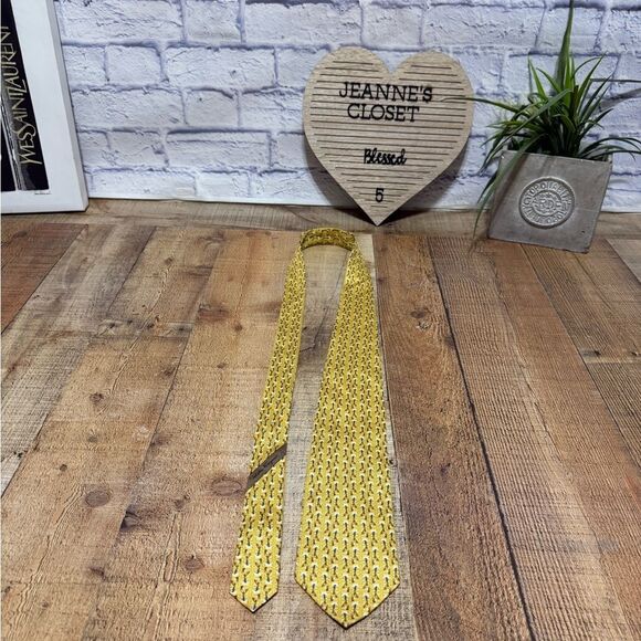 Salvatore Ferragamo Horses Mens Silk Tie Made In Italy equestrian - Picture 10 of 10